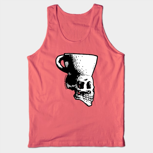 Coffee Skull Tank Top by ShannonWheeler